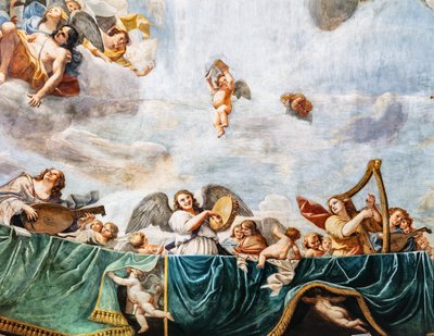 Konzert der Engel (Detail) von Mattia (1613-99) Preti