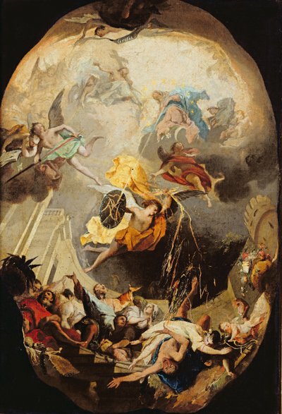 Zakon Dominikanów przezwyciężający herezję, 1750 autorstwa Mattia Bortoloni