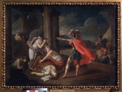 Śmierć Camille, siostry Horacego. Obraz Matvei Ivanovich Puchinov (1716-1797), olej na płótnie autorstwa Matvei Ivanovich Puchinov