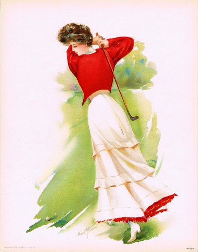 Lady Golfer, 1908. autorstwa Maud Stumm
