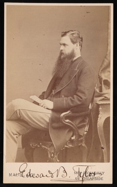 Portret Edwarda Burnetta Tylora 1832-1917, w latach 1872-1877. autorstwa Maull and Co