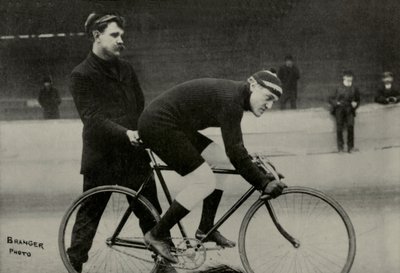 Portret amerykańskiego kolarza Franka Kramera ( 1880 autorstwa Maurice-Louis Branger