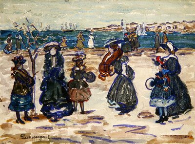 Across the Harbour, Salem (akwarela i gwasz na papierze) autorstwa Maurice Brazil Prendergast