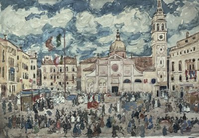 Pole Santa Maria Formosa, Wenecja, ok. 1898 r. autorstwa Maurice Brazil Prendergast