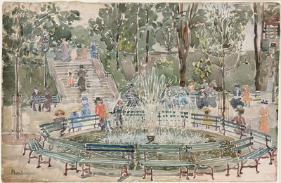Fontanna, Park Centralny autorstwa Maurice Brazil Prendergast
