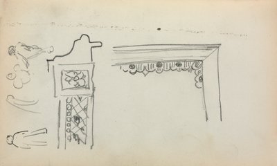 Szkicownik włoski: Detale architektoniczne i figury strona 199, 1898-1899. autorstwa Maurice Brazil Prendergast