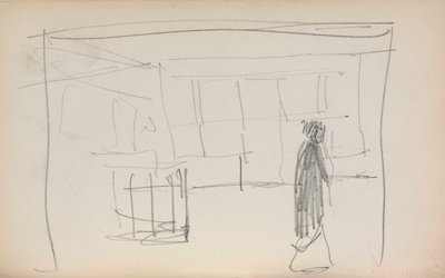 Szkicownik włoski: Rysunek we wnętrzu strony 175, 1898-1899. autorstwa Maurice Brazil Prendergast