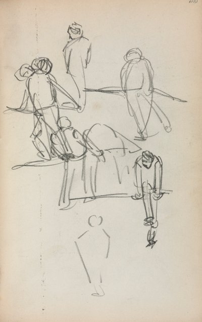 Włoski Sketchbook: Figures page 200, 1898-1899. autorstwa Maurice Brazil Prendergast