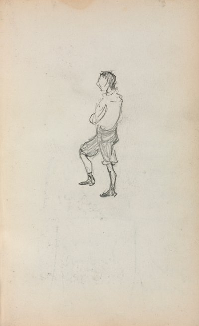 Szkicownik włoski: Stojący chłopiec strona 245, 1898-1899. autorstwa Maurice Brazil Prendergast