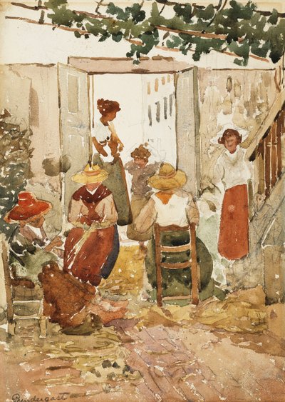 Koronkarze, Wenecja, 1898 autorstwa Maurice Brazil Prendergast