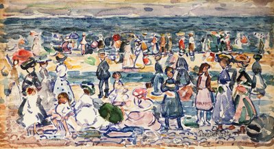 Odpływ, plaża Revere, ok. 1910-11 autorstwa Maurice Brazil Prendergast