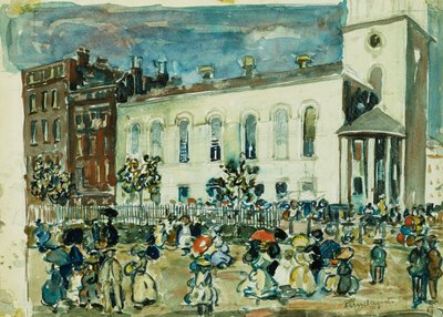 Park Street Church, Boston, ok. 1905-1907 autorstwa Maurice Brazil Prendergast