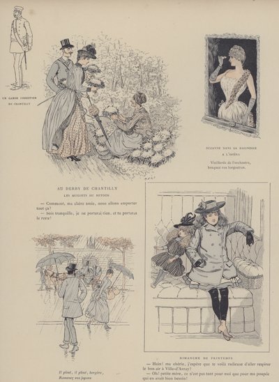Ilustracja do Paris Brillant (kolor lito) autorstwa Maurice Charles Mathieu Bonvoisin
