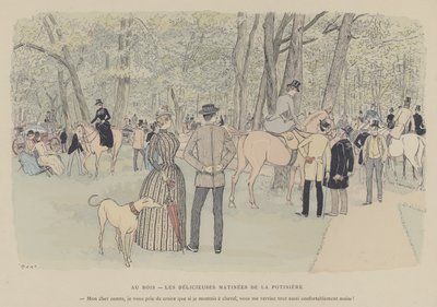 Ilustracja do Paris Brillant (kolor lito) autorstwa Maurice Charles Mathieu Bonvoisin