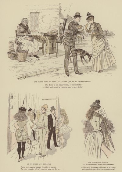 Ilustracja do Paris Brillant (kolor lito) autorstwa Maurice Charles Mathieu Bonvoisin