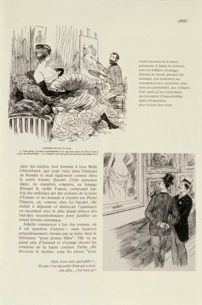 Pierwsze posiedzenie do portretu, 1895 autorstwa Maurice Charles Mathieu Bonvoisin
