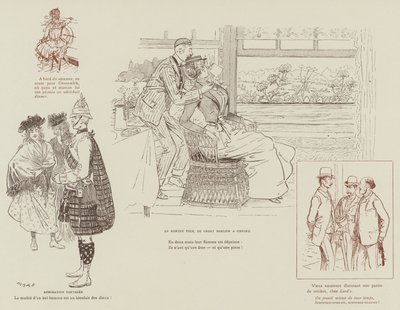 Ilustracja do La Vie De Londres autorstwa Mars autorstwa Maurice Charles Mathieu Bonvoisin