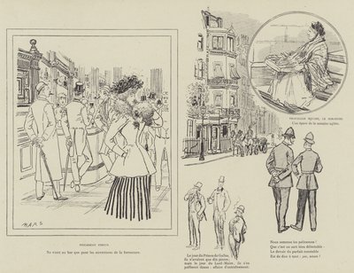 Ilustracja do La Vie De Londres autorstwa Mars autorstwa Maurice Charles Mathieu Bonvoisin