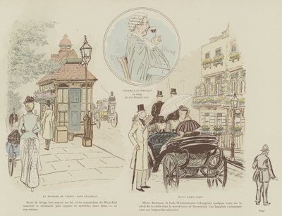 Ilustracja do La Vie De Londres autorstwa Mars autorstwa Maurice Charles Mathieu Bonvoisin