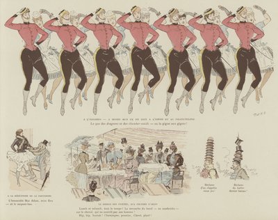 Ilustracja do La Vie De Londres autorstwa Mars autorstwa Maurice Charles Mathieu Bonvoisin