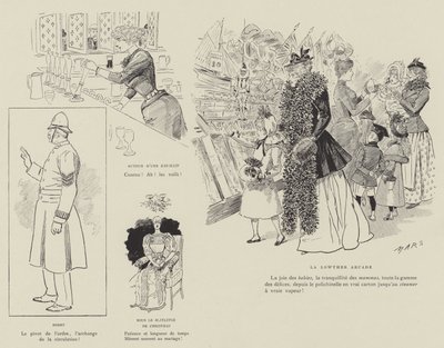 Ilustracja do La Vie De Londres autorstwa Mars autorstwa Maurice Charles Mathieu Bonvoisin