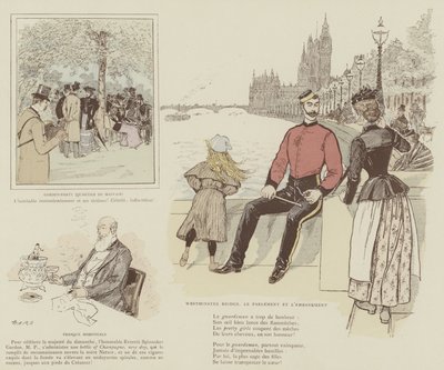 Ilustracja do La Vie De Londres autorstwa Mars autorstwa Maurice Charles Mathieu Bonvoisin