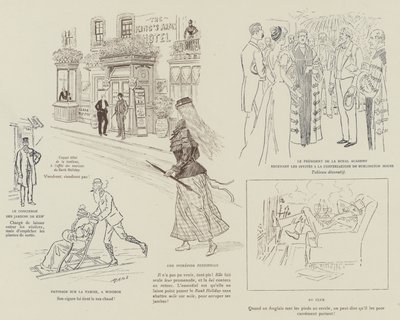 Ilustracja do La Vie De Londres autorstwa Mars autorstwa Maurice Charles Mathieu Bonvoisin