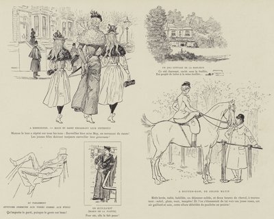 Ilustracja do La Vie De Londres autorstwa Mars autorstwa Maurice Charles Mathieu Bonvoisin