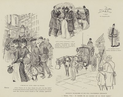 Ilustracja do La Vie De Londres autorstwa Mars autorstwa Maurice Charles Mathieu Bonvoisin