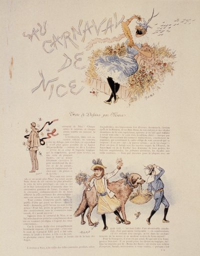 Karnawał w Nicei, 1894 autorstwa Maurice Charles Mathieu Bonvoisin