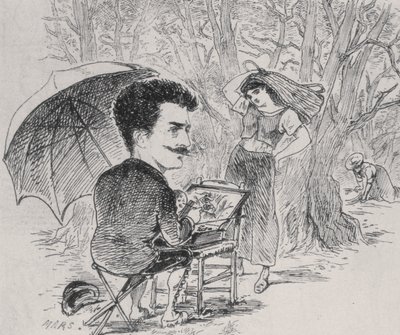 Rops malujący swoich zbieraczy oliwek, 1877 autorstwa Maurice Charles Mathieu Bonvoisin