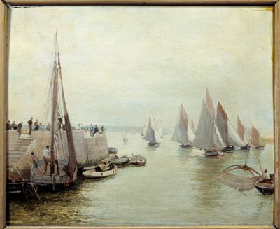 Powrót rybołówstwa w 1880 roku. Obraz Couranta Maurice