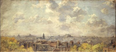 Panoramiczny widok Paryża z rue Victor-Massé, 4-1886 (olej na płótnie) autorstwa Maurice Dainville