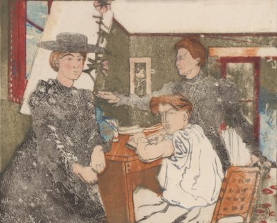 Rodzina grawera, 1898. autorstwa Maurice Delcourt