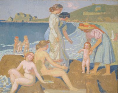 Kąpiących się w Perros Guirec autorstwa Maurice Denis