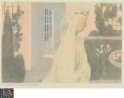 Francuski: La vie devient précieuse, discrète
niderlandzki: La vie devient précieuse, discrète, uit de reeks Amour autorstwa Maurice Denis