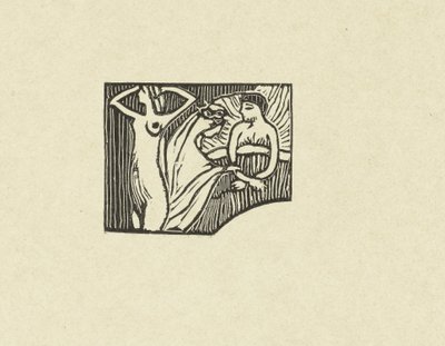 Illustratie bij gedicht uit dichtbundel Sagesse van Paul Verlaine Próba grawerowanego drewna dla Mądrości Proces (tytuł serii) autorstwa Maurice Denis