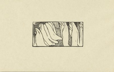 Illustratie bij gedicht uit dichtbundel Sagesse van Paul Verlaine Próba grawerowanego drewna dla Mądrości Proces (tytuł serii) autorstwa Maurice Denis