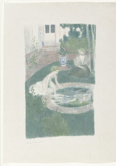 Odbicie w fontannie autorstwa Maurice Denis
