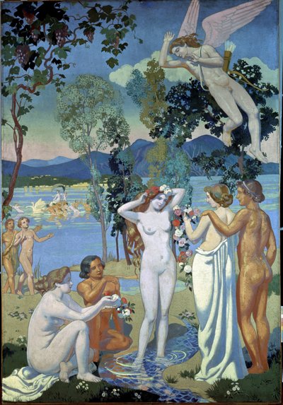 Historia Psyche (Panel 1: Eros uderzony pięknem Psyche). Obraz Maurice