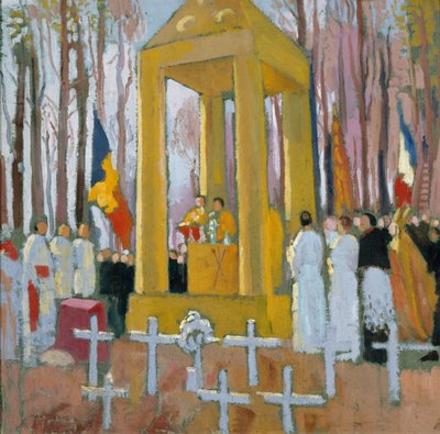 Msza przed grobem Ernesta Psichari, 1924. autorstwa Maurice Denis