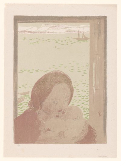 Matka z dzieckiem przed oknem autorstwa Maurice Denis