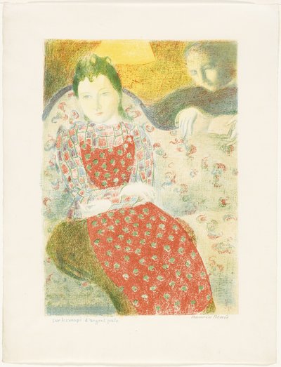 Na bladosrebrnej sofie, talerz dziesiąty od Love autorstwa Maurice Denis