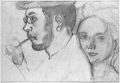 Pierre Bonnard (1867-1947) i Marthe Denis (1871-1919) 1899 (węgiel na papierze) autorstwa Maurice Denis