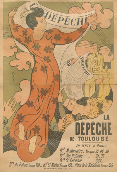 Plakat do gazety La Dépêche de Toulouse, 1892. autorstwa Maurice Denis