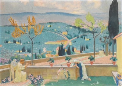 Zwiastowanie w Fiesole, 1928 autorstwa Maurice Denis