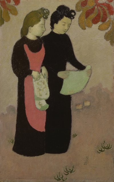 Dwie siostry, 1892 (panel) autorstwa Maurice Denis