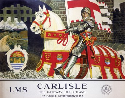 "Carlisle: Brama do Szkocji", plakat LMS autorstwa Maurice Greiffenhagen
