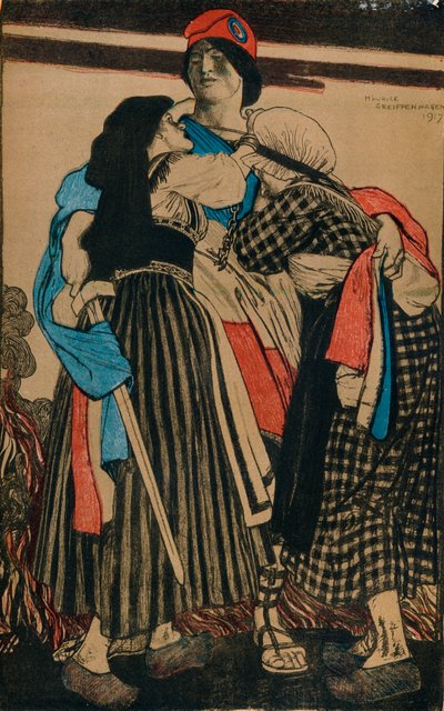 Przywrócenie Alzacji i Lotaryngii we Francji, 1917 autorstwa Maurice Greiffenhagen