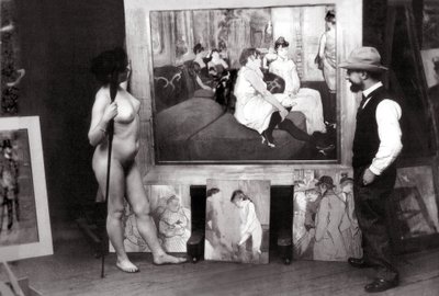 Henri de Toulouse-Lautrec w swoim studio autorstwa Maurice Guibert